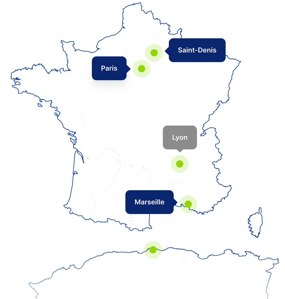 carte de nos agences BEA International Bank en France
